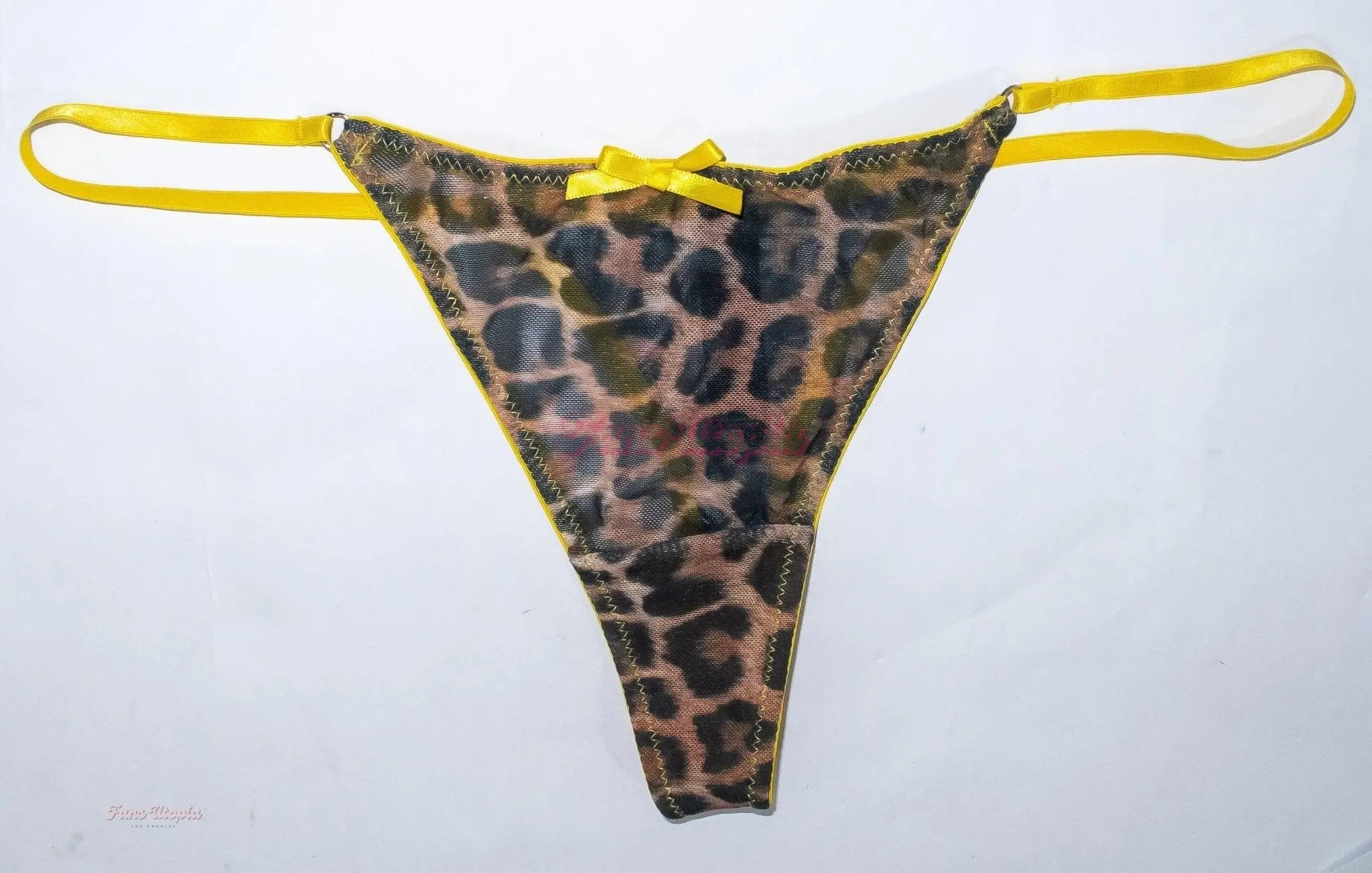 Queenie Sateen Leopard Thong Queenie Sateen