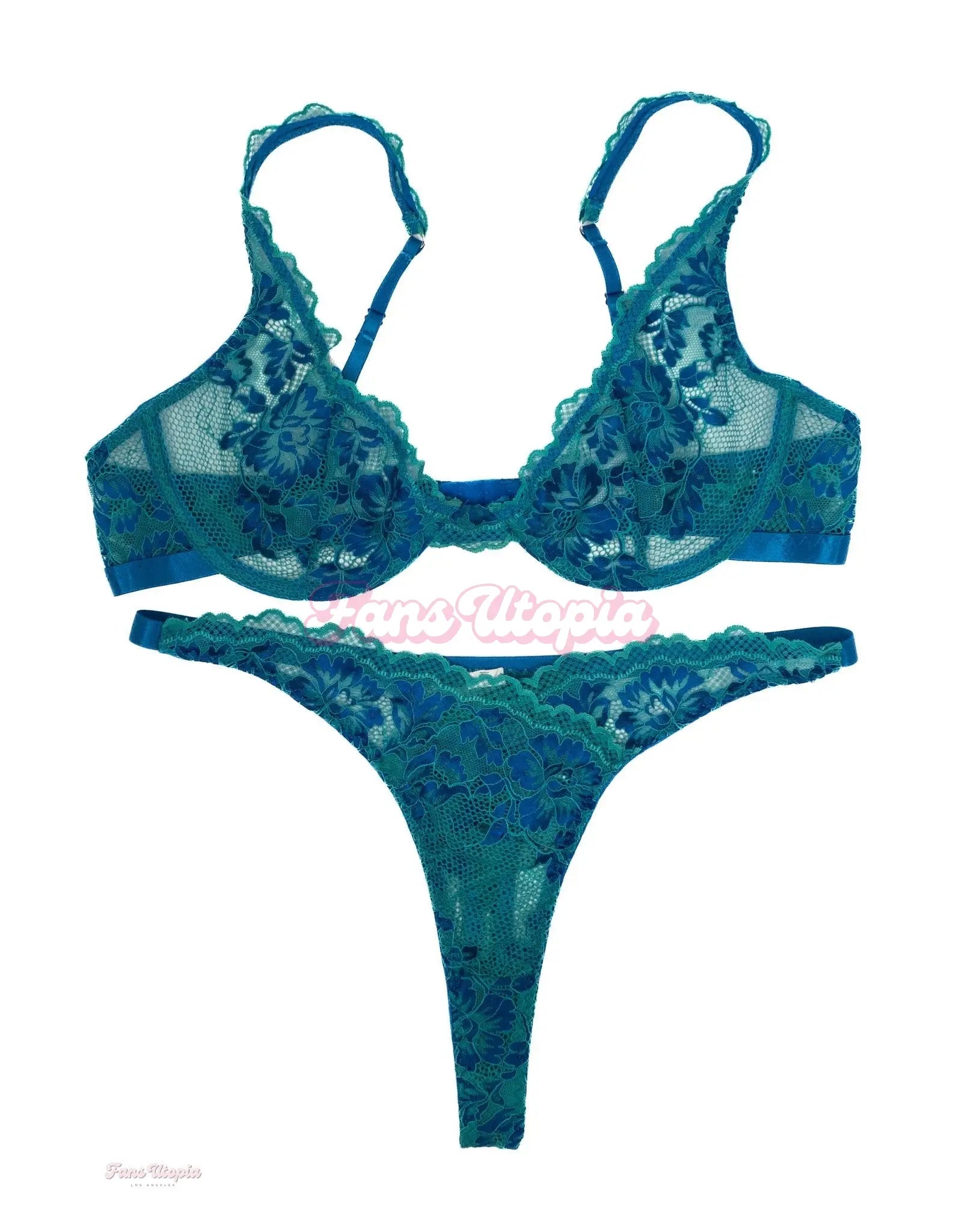 Riley Nixon Blue Green Lace Set Riley Nixon