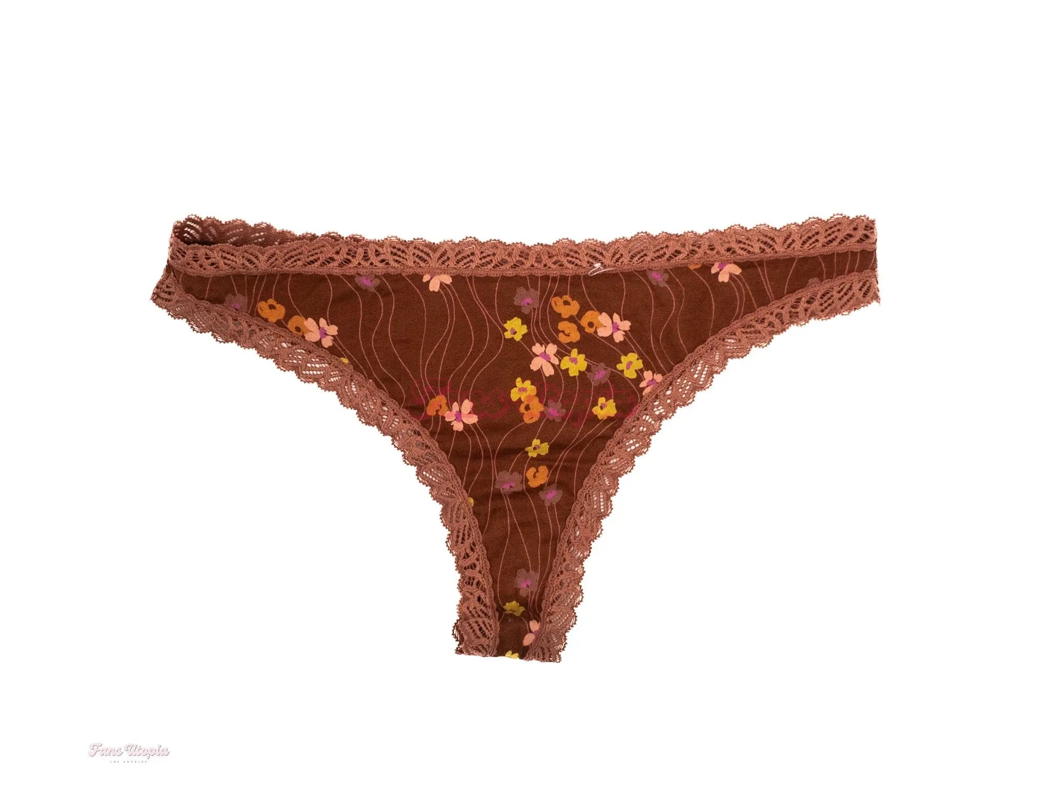 Riley Nixon Brown Floral Thong Riley Nixon