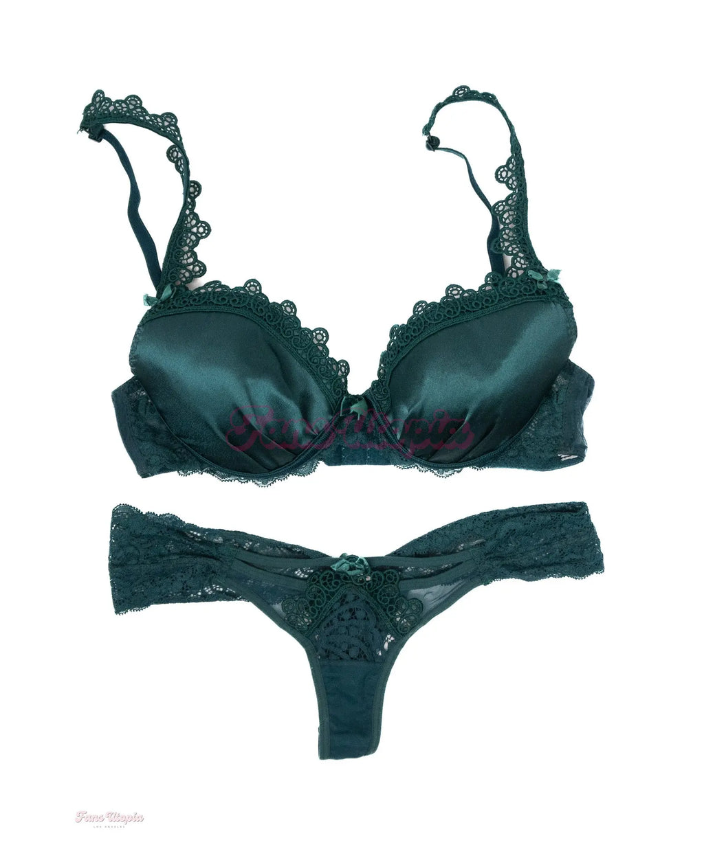 Riley Nixon Dark Green Bra & Panty Set Riley Nixon