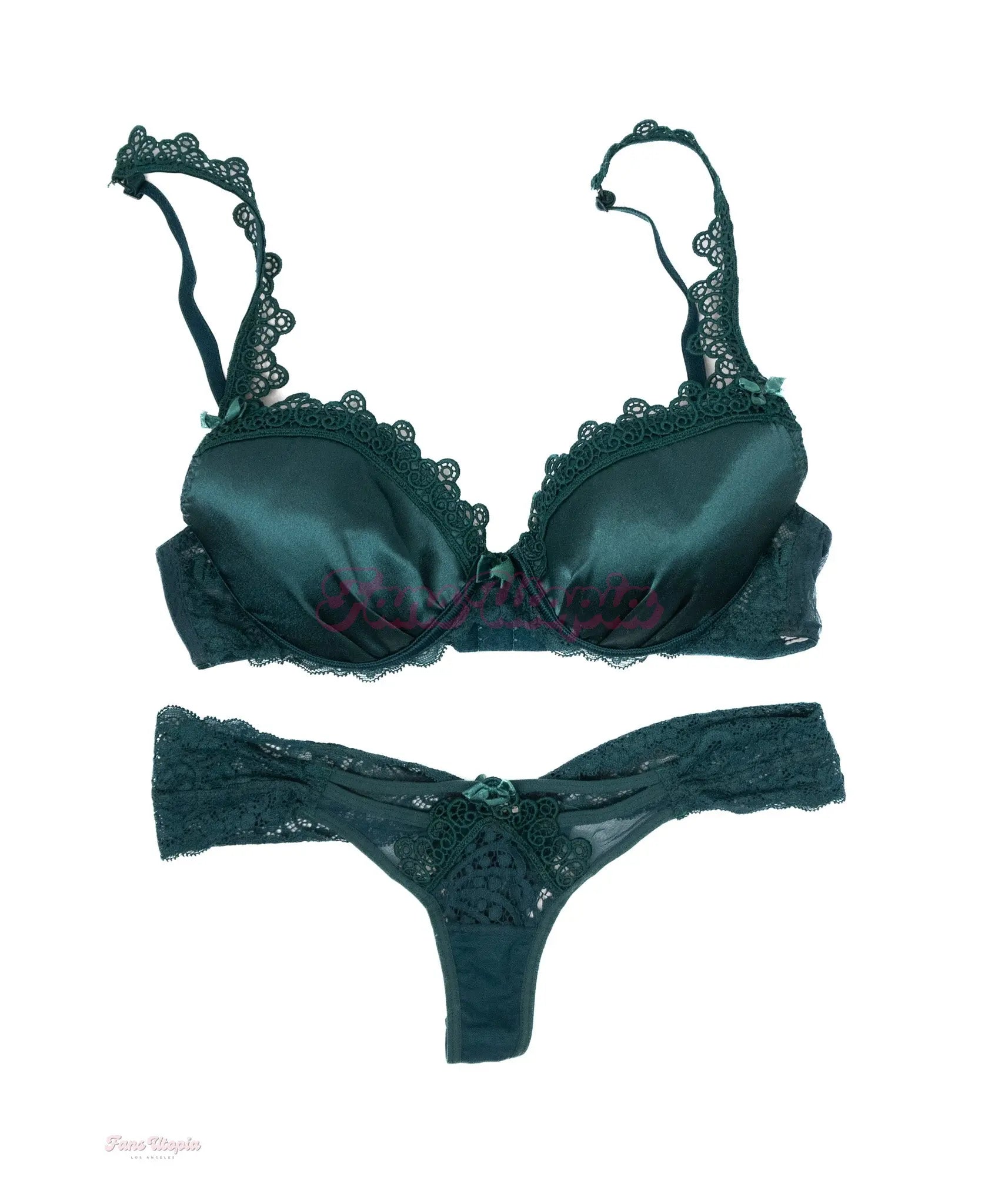 Riley Nixon Dark Green Bra & Panty Set Riley Nixon