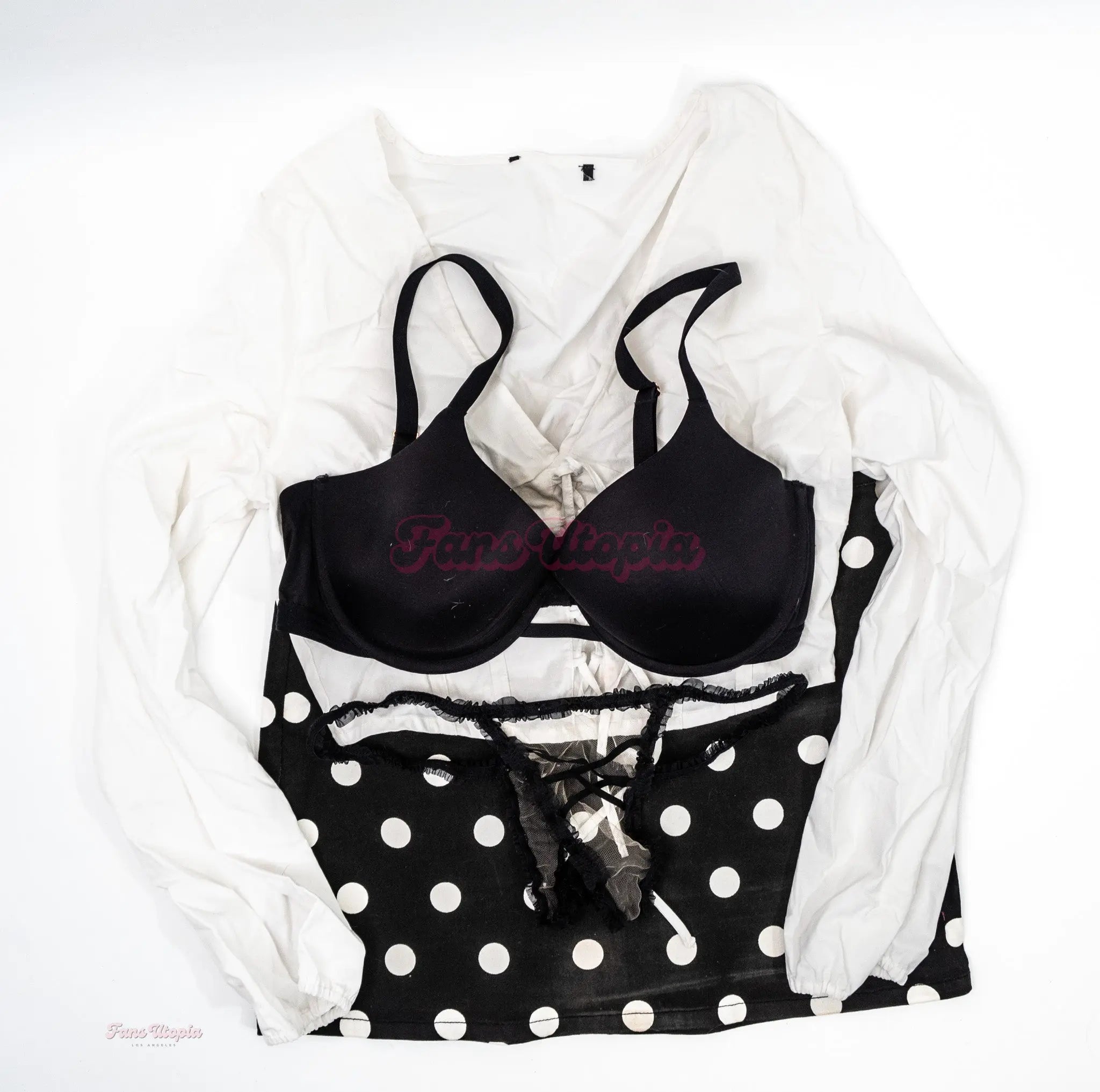 Riley Nixon Savage X Bra & Panty Polkadot Outfit Riley Nixon