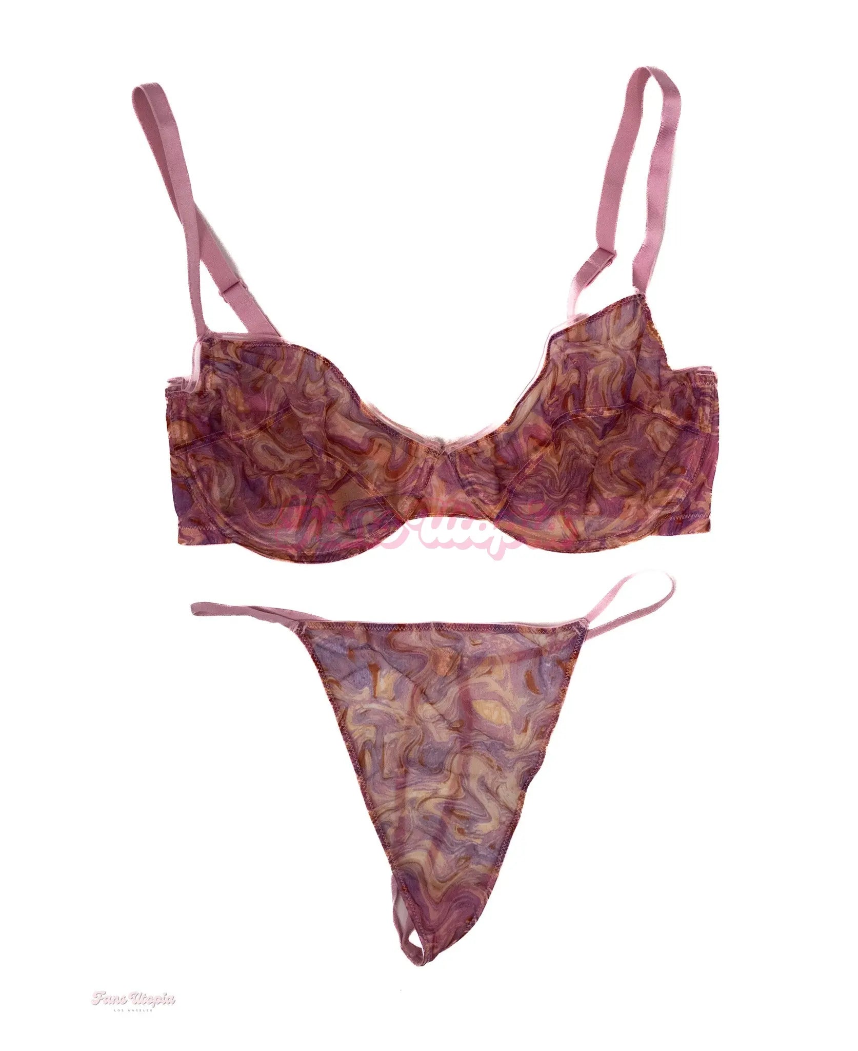 Riley Nixon Savage X Pink Maroon Bra & Panty Set Riley Nixon