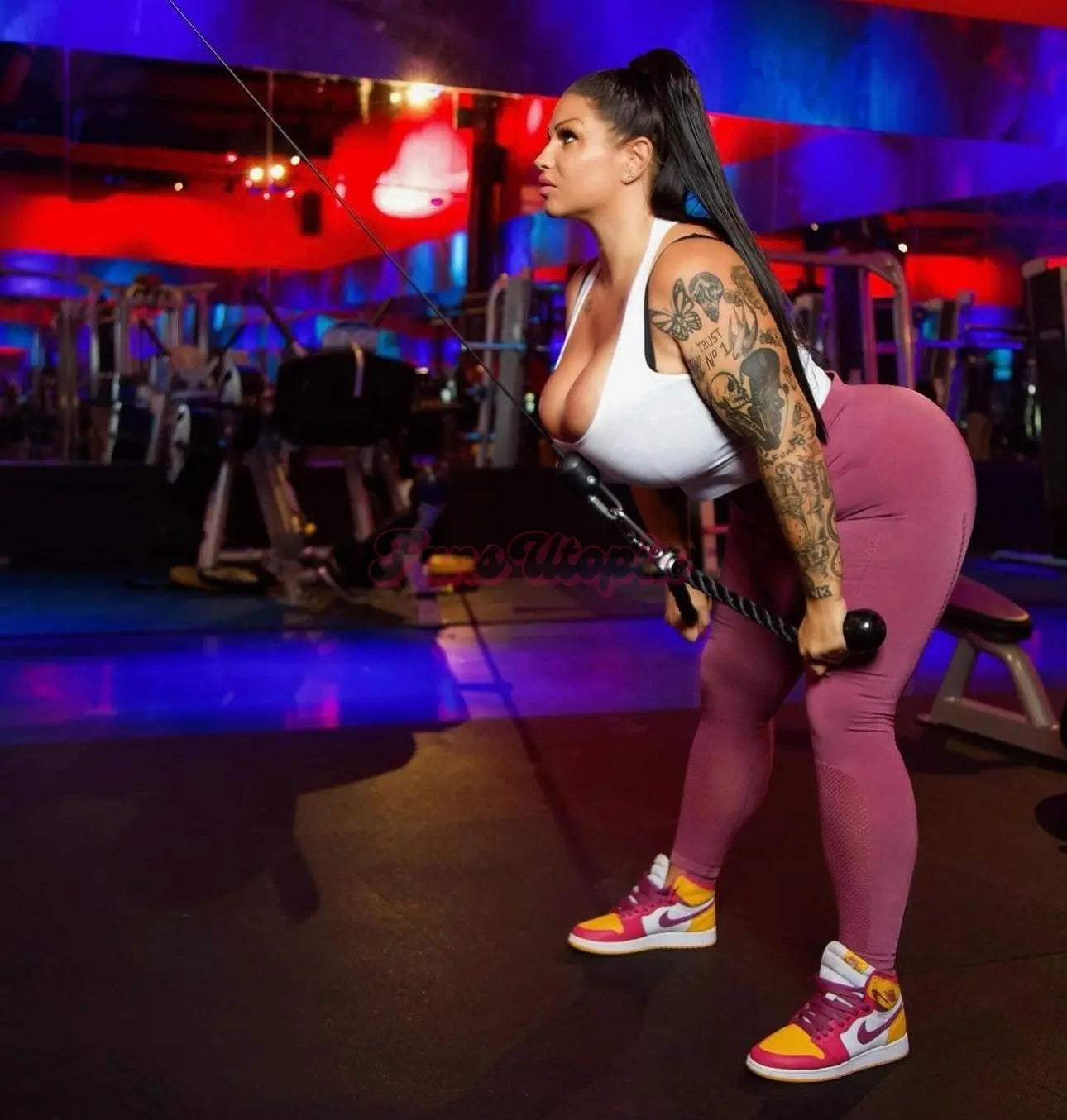 Samantha Mack Drenched Sweat Damp Workout Set Samantha Mack
