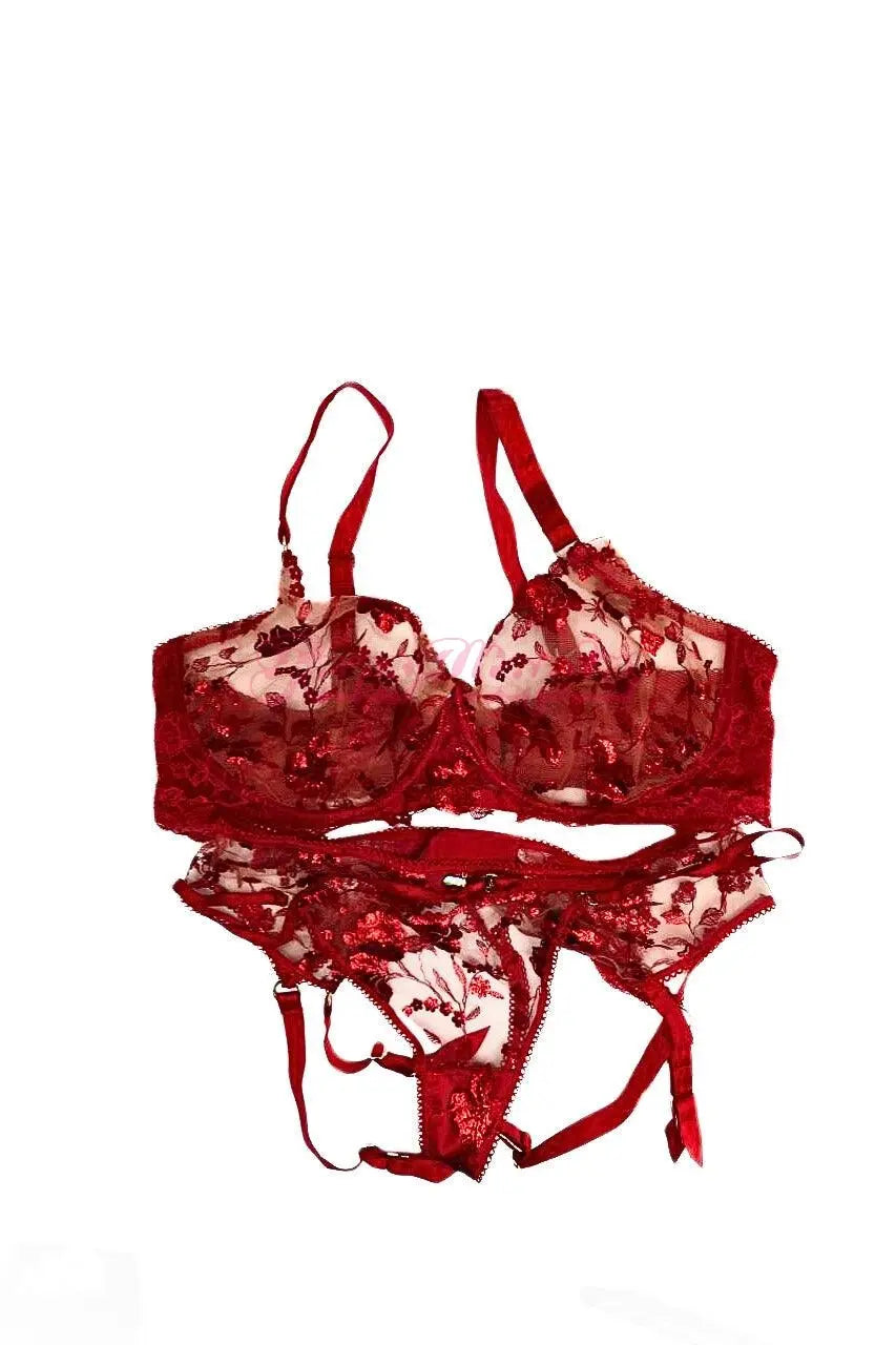Sarah Arabic Red HB Lingerie Set Sarah Arabic