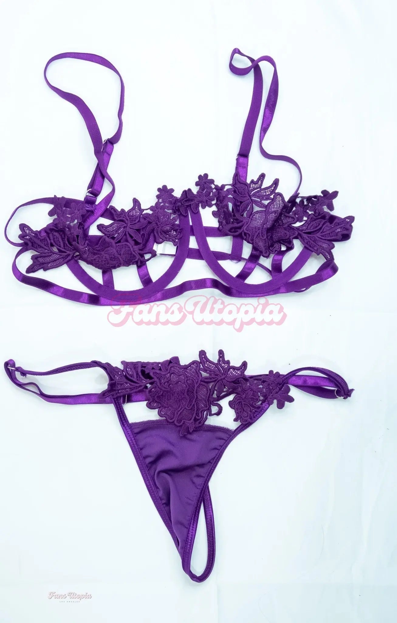 Sarah Illustrates Purple Bra & Panties Set Sarah Illustrates