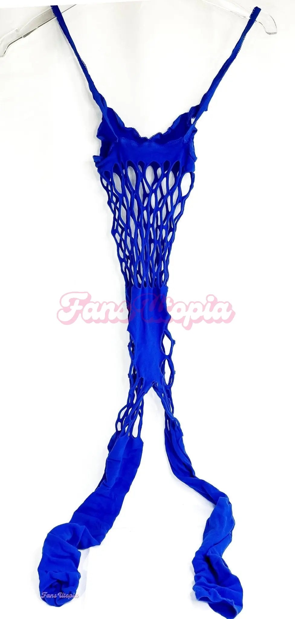 Savannah Bond Blue Fishnet Jumpsuit OUTLET