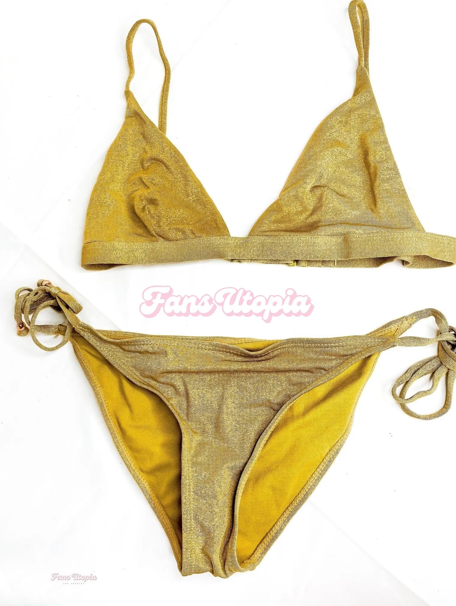 Savannah Bond Gold String Bikini - FANS UTOPIA – SNACK LA