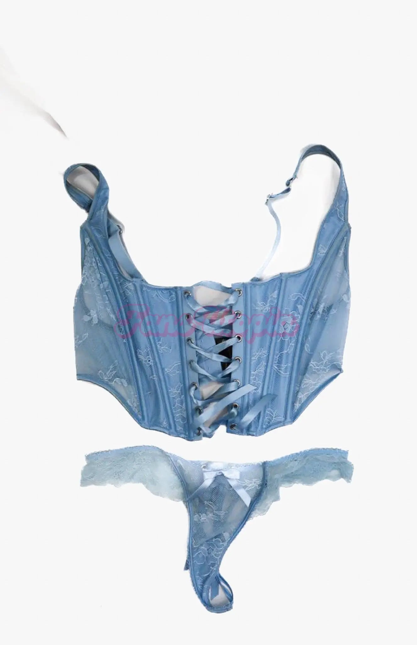 Savannah Bond Light Blue HB Corset & Thong OUTLET