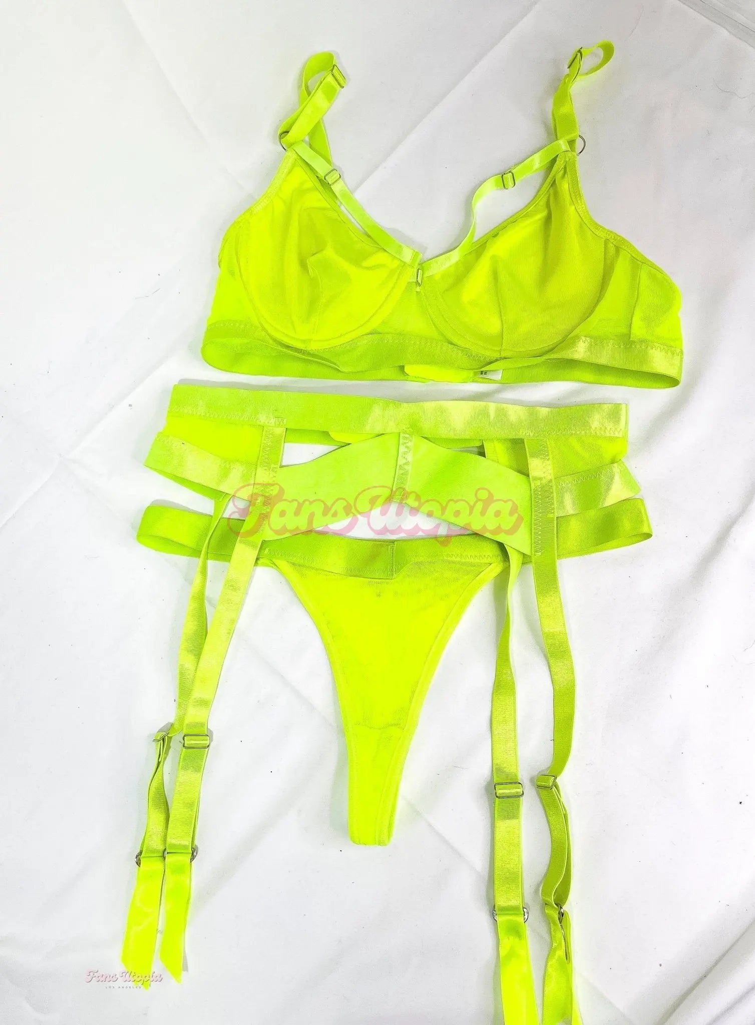 Savannah Bond Neon Green Lingerie Set Savannah Bond