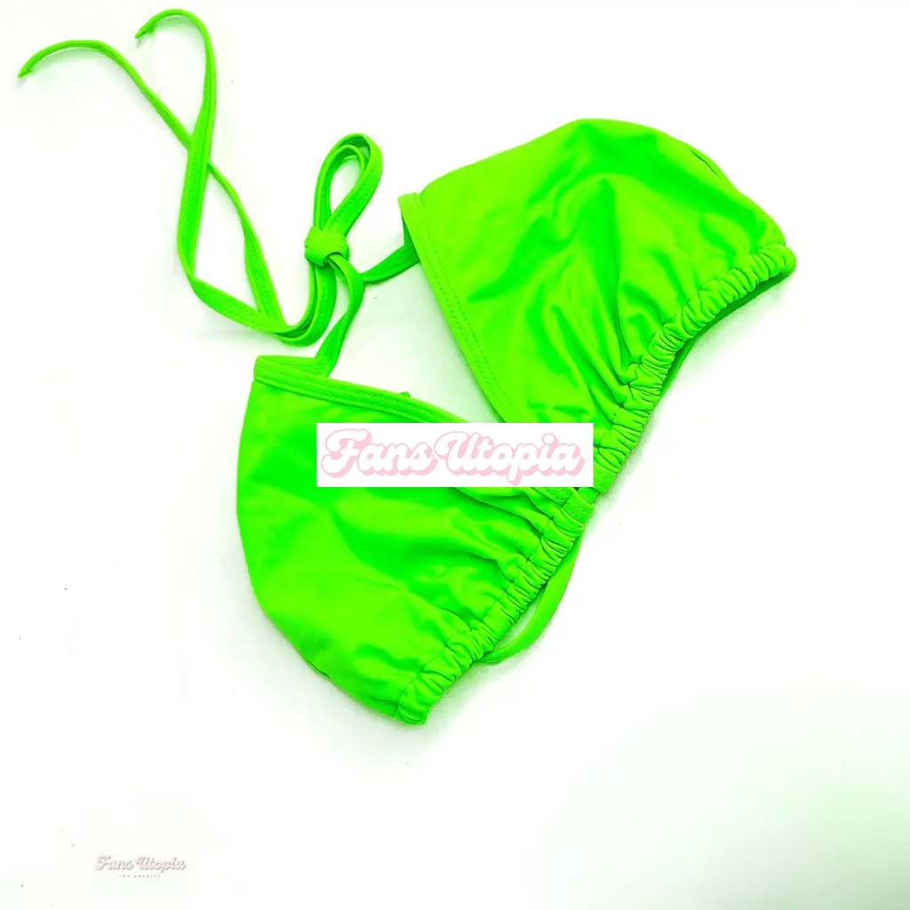 Savannah Bond Neon Green String Bikini Top Savannah Bond