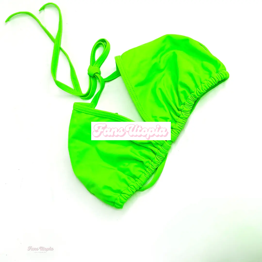 Savannah Bond Neon Green String Bikini Top Savannah Bond