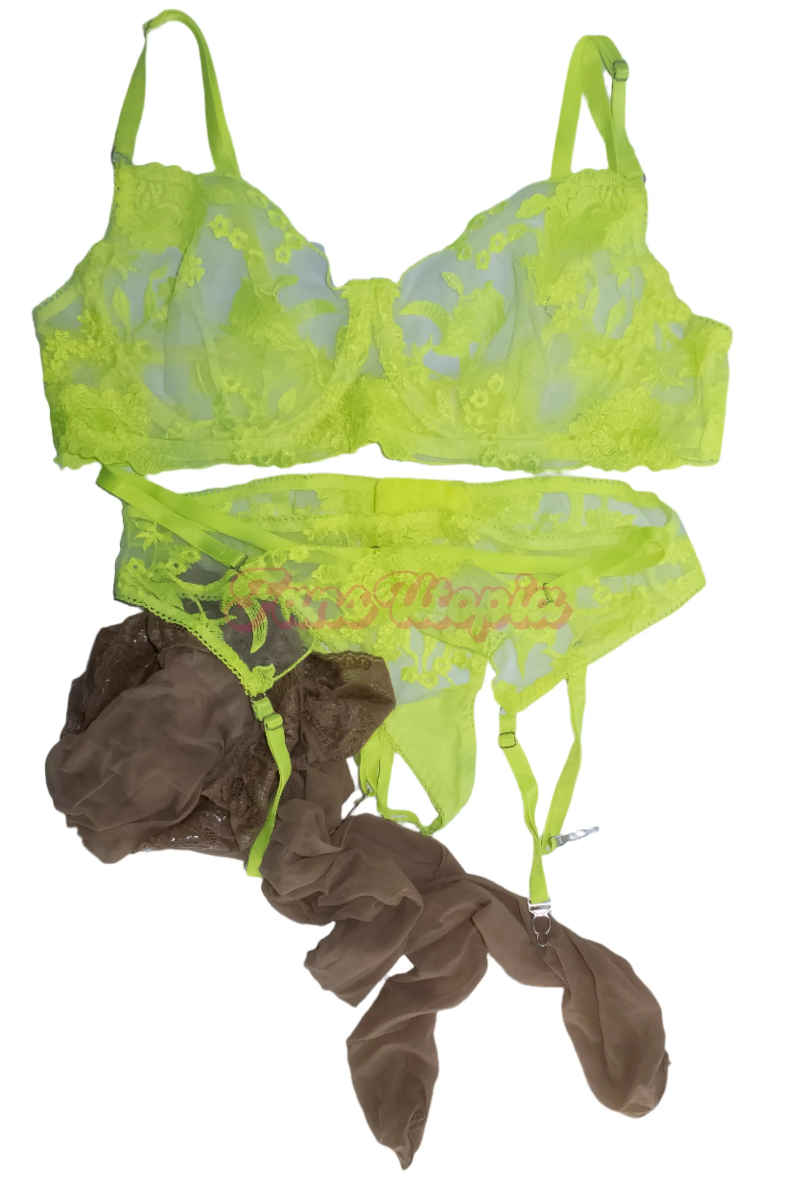 Sinatra Monroe Neon Lace Complete Lingerie Set Sinatra Monroe