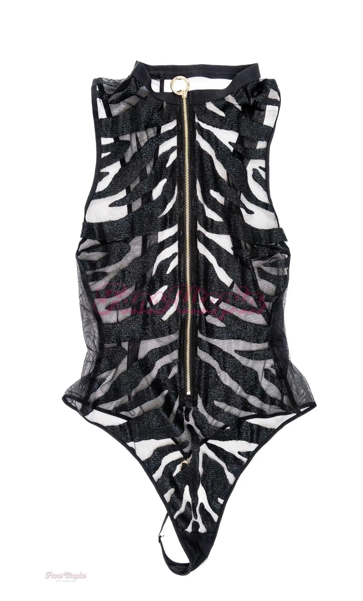 Siri Dahl Black Zipped Bodysuit Siri Dahl