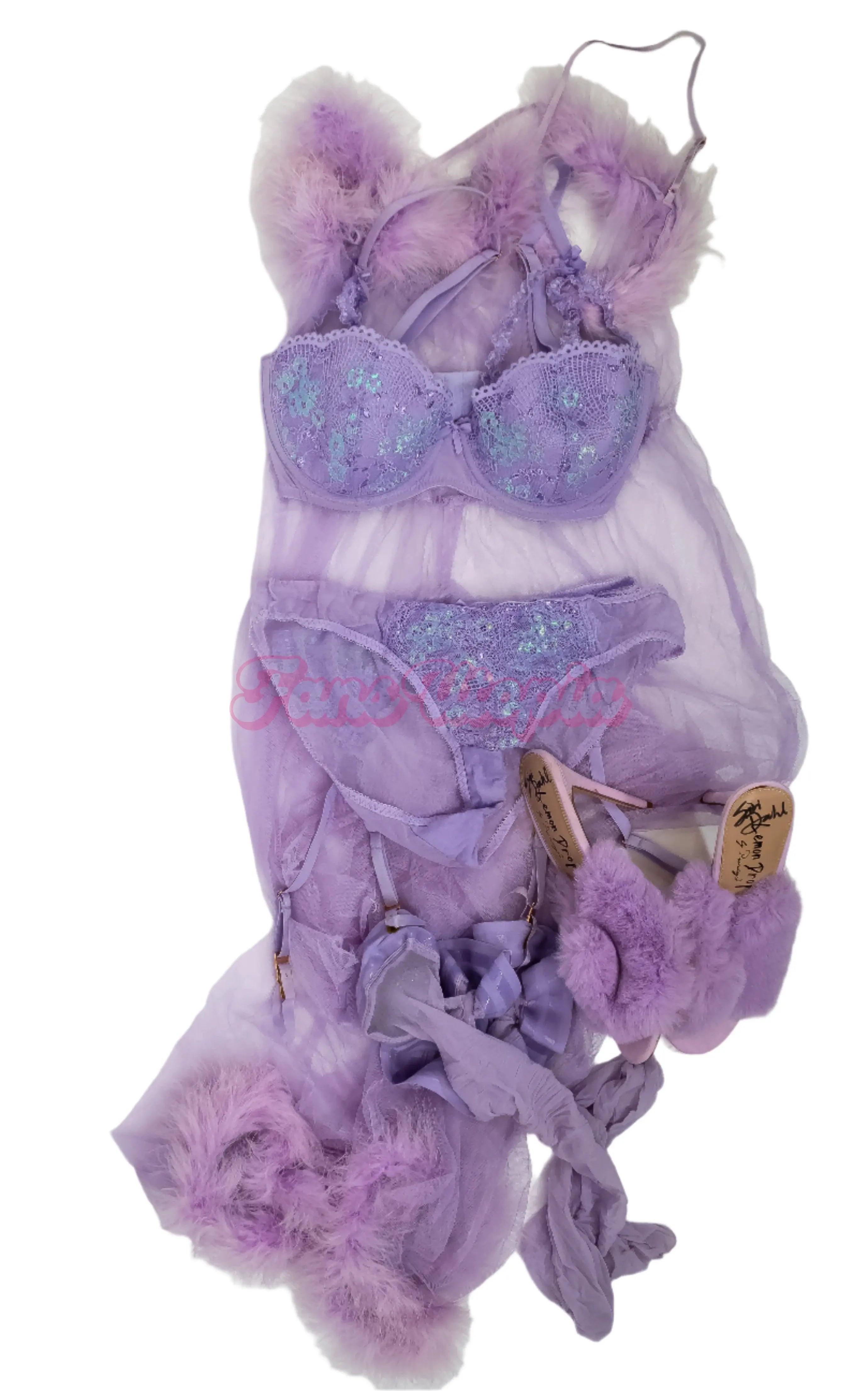 Siri Dahl Purple Lace Savage X Lingerie Set +  Nightie Siri Dahl