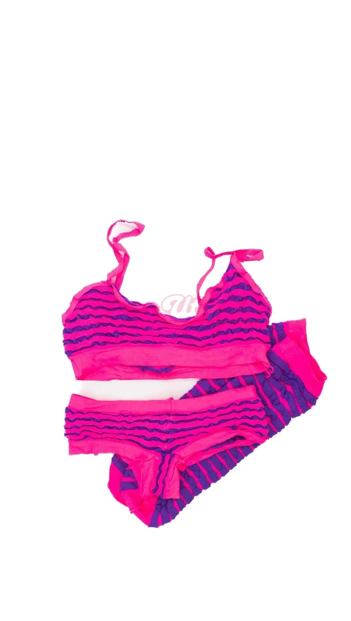 Sky Pierce Purple Pink Bralette & Panty Set Sky Pierce