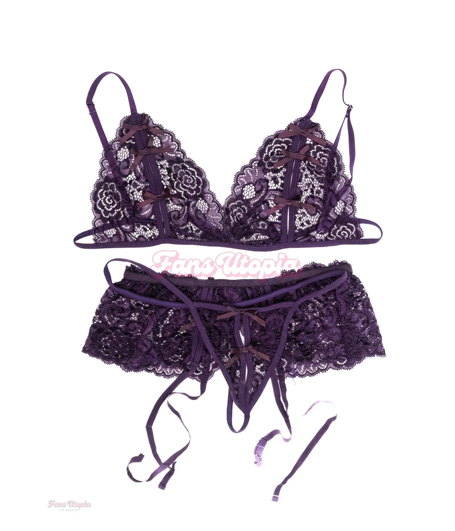 Sofie Marie Purple Ribbon Lace Set Sofie Marie