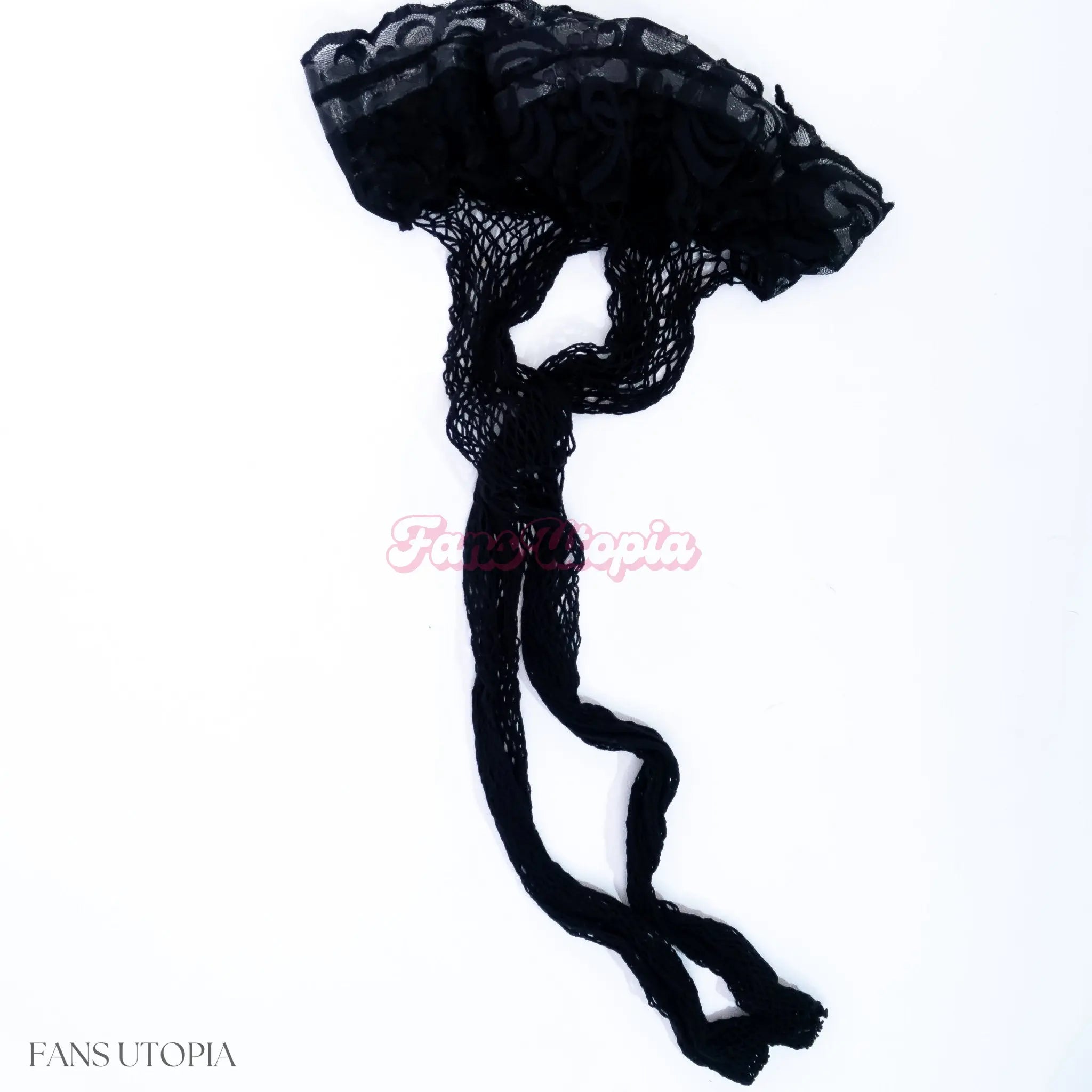 Summer Col Black Fishnet Thigh Highs + Signed Polaroid Summer Col