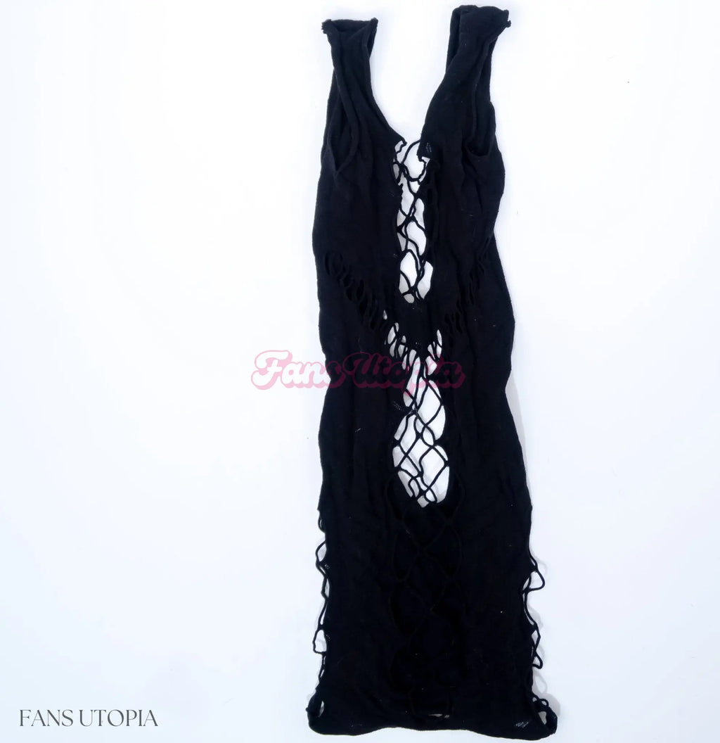 Summer Col Black Mesh Dress + Signed Polaroid Summer Col