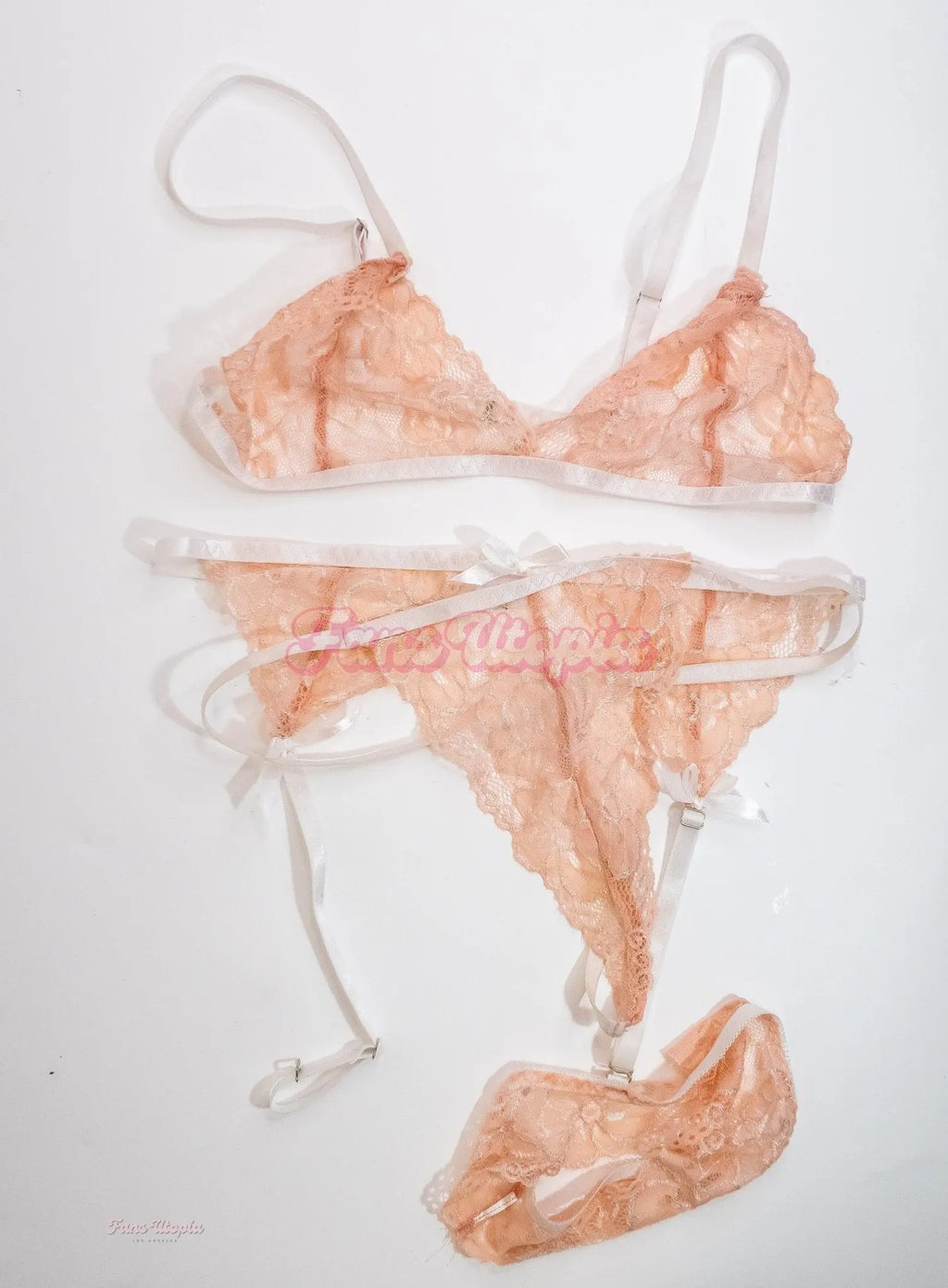 Summer Col Sticky & Oily Pink Lingerie Set + Autographed Polaroid Summer Col