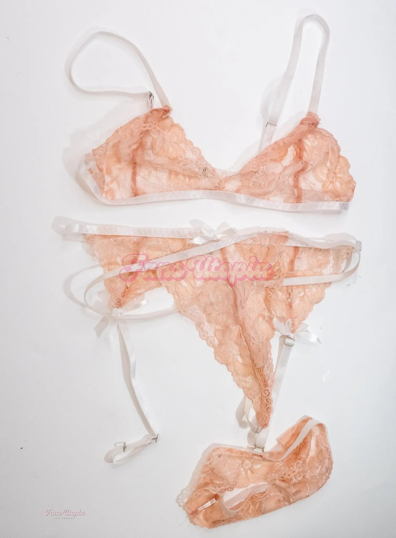 Summer Col Sticky & Oily Pink Lingerie Set + Autographed Polaroid Summer Col