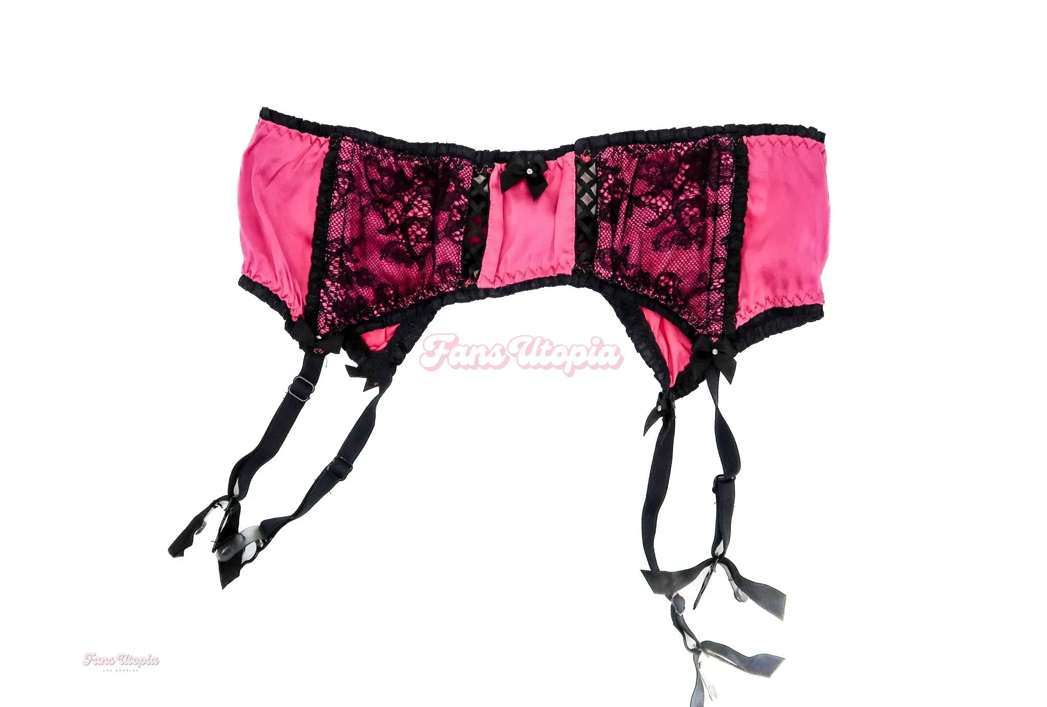 Tera Patrick Pink Black Corset + Garter Tera Patrick