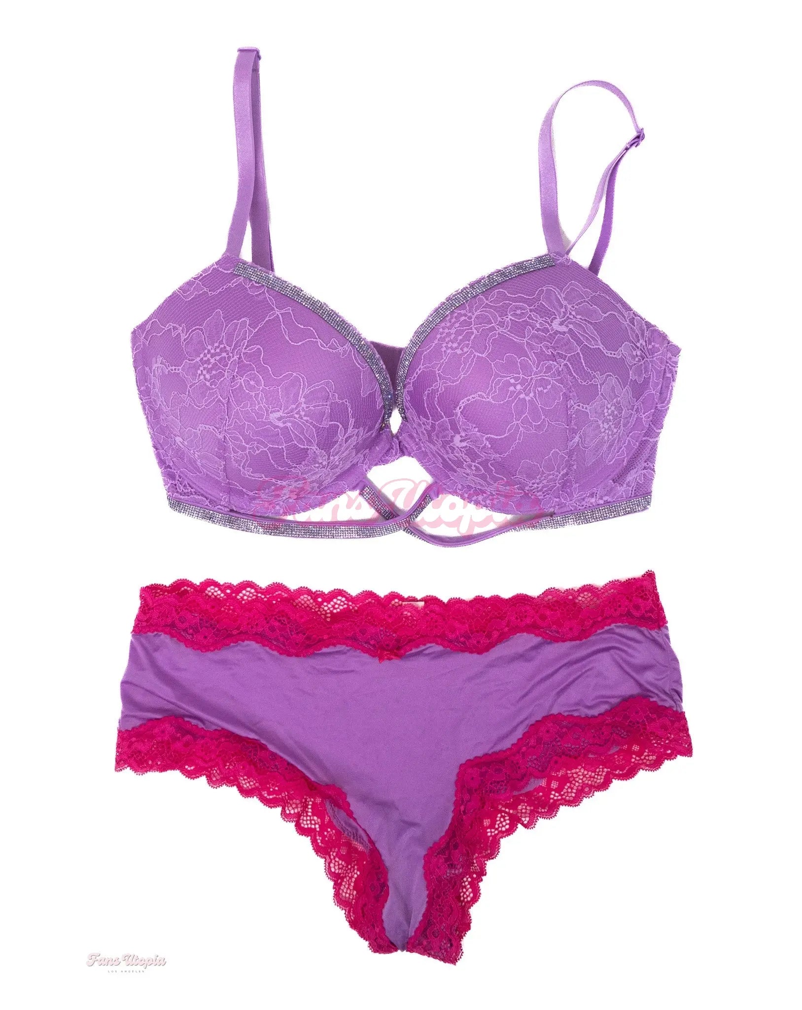 Tiffani Madison Purple Pink Bra & Panty Set Tiffani Madison