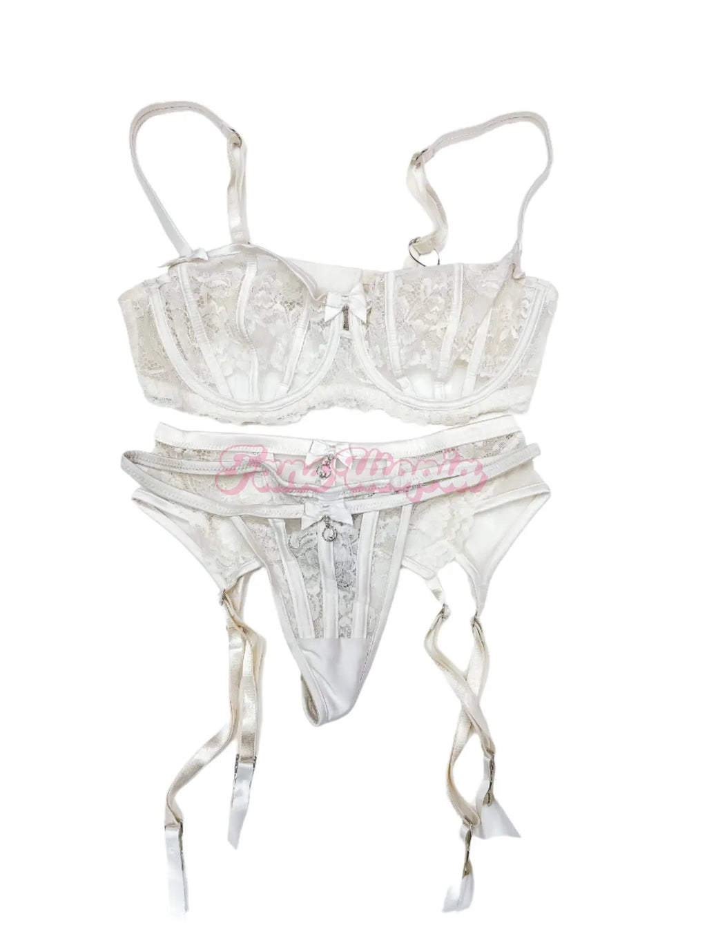 Tori Easton White Lace Lingerie Set Tori Easton