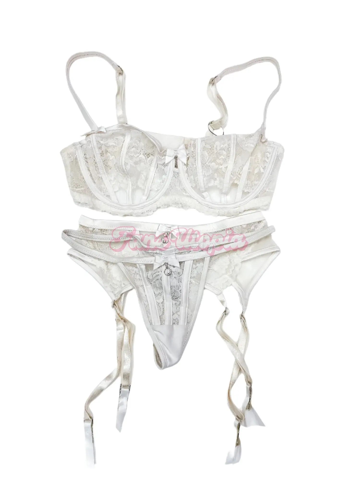 Tori Easton White Lace Lingerie Set Tori Easton
