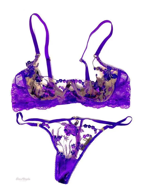 Vicki Chase HB Purple Bra & Panties Set Vicki Chase