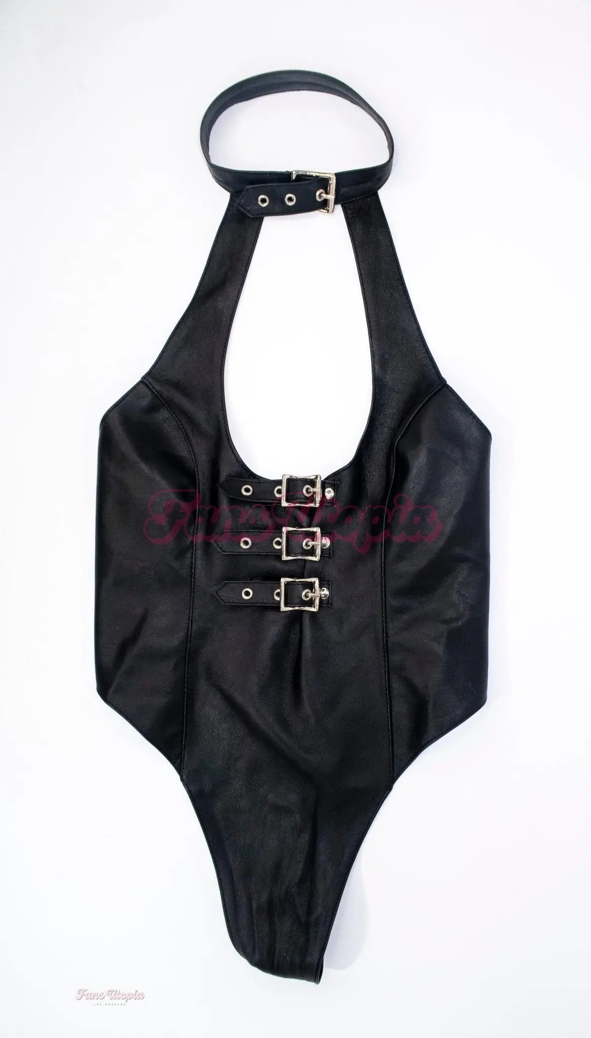 Victoria Voxxx Black Leather Bodysuit Victoria Voxxx