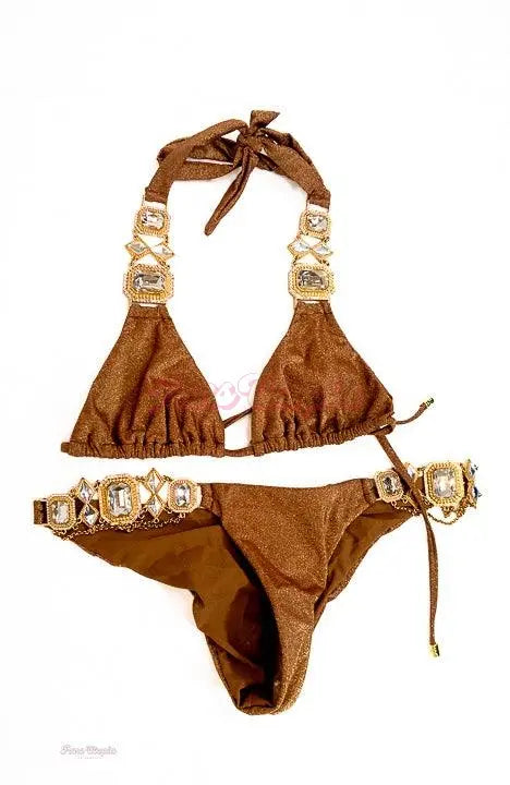 Violet Starr Brown Extra Juicy Jeweled Bikini Violet Starr
