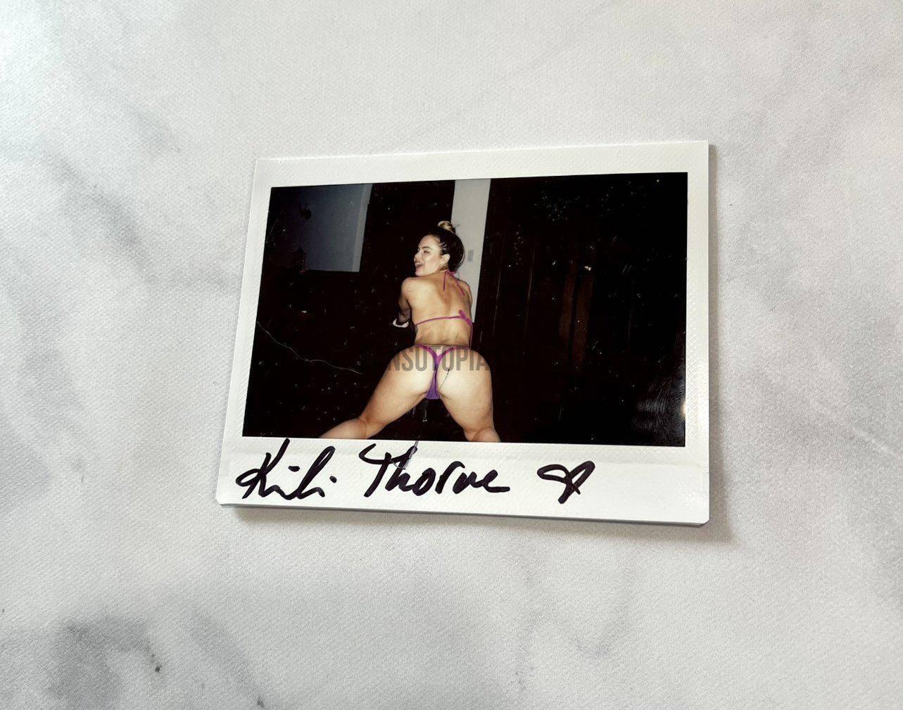 Kaili Thorne Autographed Thong Polaroid Kaili Thorne