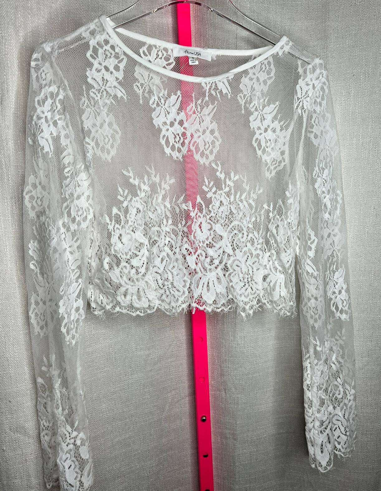 Kenna James White Sheer Top Kenna James